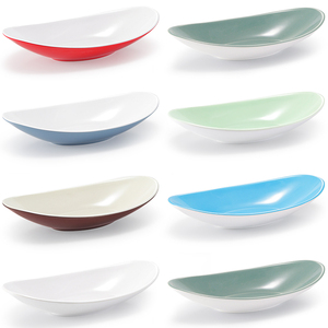 密胺船型盘子创意网红餐具仿瓷异形椭圆条形深盘特色凉菜碟小吃盘