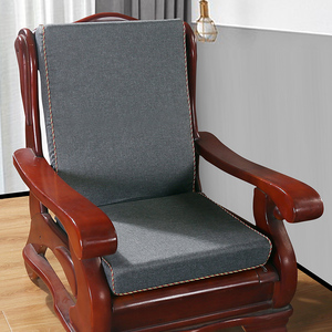 老式实木沙发垫带靠背中式红木联邦春秋椅子高海绵垫坐垫靠垫一体