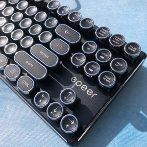 金属蒸汽朋克游戏复古87键机械键盘 凯华青轴 铝合金外壳送防尘罩