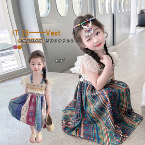 女童傣族套装儿童民族风泰国服装西双版纳旅游小红书裙子泼水节