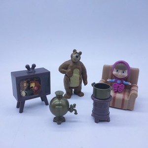 正版散货 卡通 玛莎与熊 手办模型公仔摆件 玩具娃娃玩偶