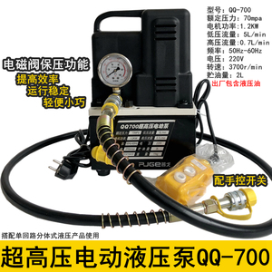超高压电动液压油泵QQ-700便携式液压电动泵 电磁阀脚踏泵 仿进口