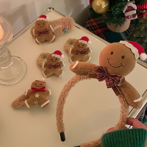Party姜饼人的家  圣诞节日装扮发夹子发箍发圈发绳头绳头饰头箍