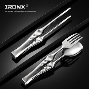 ironx分餐夹304不锈钢烤肉夹子酒店公筷夹商用家用勺食品自助餐夹