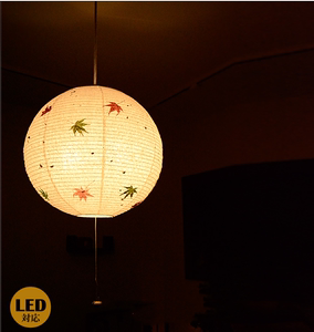 日本制枫叶樱花和纸吊灯日式手工灯 简约餐厅榻榻米吊灯 2头灯