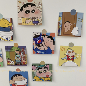 H-store 可爱日系ins蜡笔小新卡片卡纸卡通房间墙贴装饰拍照道具