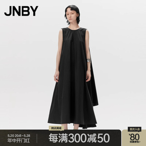JNBY/江南布衣夏季连衣裙优雅无袖长裙挺括柔软大裙摆设计感裙子