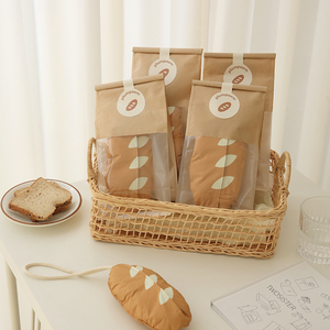 plumpoem原创杜邦纸环保购物袋可爱面包挂件收纳袋便携防水可折叠