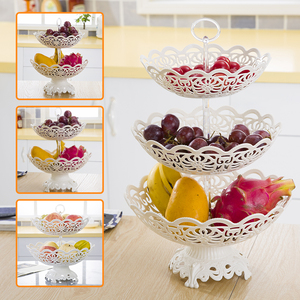 欧式多层水果篮现代客厅家用盘塑料三层水果盘创意干果茶几糖果盆