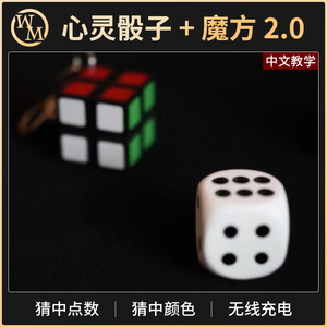 魔术道具心灵感应骰子魔方二合一 Mental Dice&Cube 2.0 街头近景