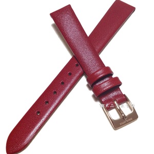 正品TITUS表带铁达时手表皮带女款真皮红色女表链14 16mm宽度牛皮