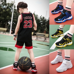 男童篮球鞋4儿童运动鞋5小学生6中大童7皮面8防水9男孩鞋子10岁12