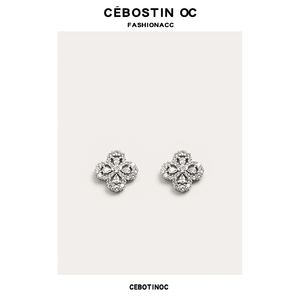 【Cebostinoc】高级感气质四叶花草耳环精致日常百搭耳钉OL风耳饰