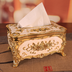 抽纸盒客厅轻奢高档欧式纸巾盒创意家用纸抽盒简约茶几餐巾纸盒子