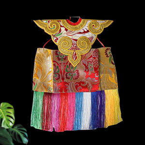 藏传藏式供桌用品精品绸缎手工缝制雕花佛像衣服1尺佛衣三色可选