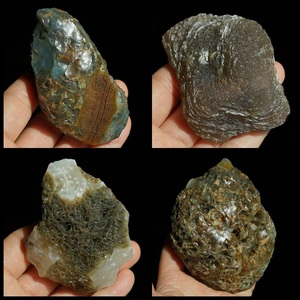 处理 天然新疆巴楚黑山玛瑙原石手把件经脉玛瑙矿物标本小摆件