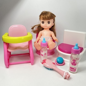 出口米露娃娃适用配件小美乐带音效抽水马桶餐椅魔术奶瓶女孩玩具
