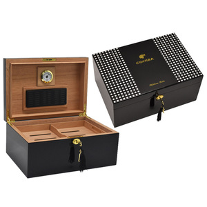 COHIBA高希霸雪茄保湿盒西班牙雪加箱大容量雪松木展示盒雪茄柜