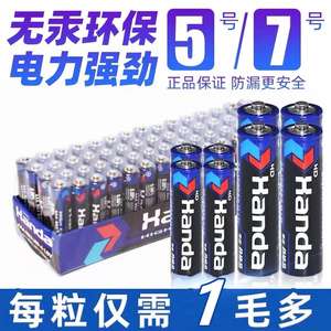 60节装 5号7号干电池大全七号五号20节儿童玩具空调遥控器AAA1.5V