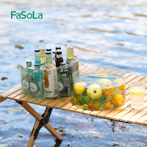 FaSoLa可折叠水桶户外旅行便携式大容量储水桶水盆透明洗衣盆大号