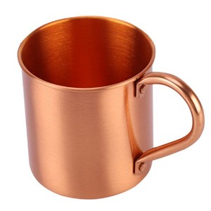 精工版紫铜水杯创意手工复古纯铜茶杯带手柄黄铜啤酒口杯随手杯子