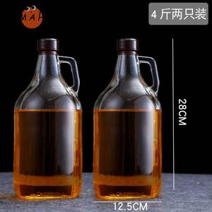 油罐厨房家用储油瓶大容量玻璃油壶10斤花生油食用油桶5L装油瓶