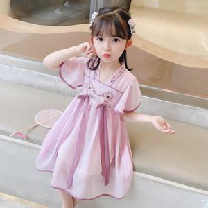 女童夏装连衣裙2022新款女宝宝中国风儿童装洋气小童夏季汉服裙子