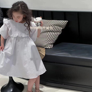 波拉bora韩国童装女童连衣裙春装2023洋气女孩公主裙淑女夏装裙子