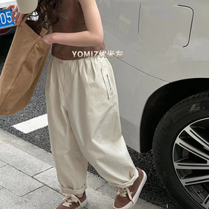 波拉bora韩国童装女童裤子夏季薄款2024新款洋气儿童萝卜裤中大童