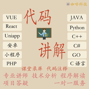 java代码讲解答疑python解读c++指导分析go注释小程序一对一辅导