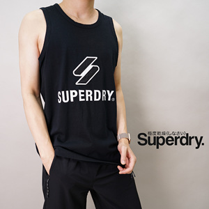 英国Superdry极度干燥男夏季新款冒险魂刺绣无袖背心打底短袖t恤