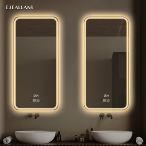 卫生间智能镜子触摸屏带灯挂墙式洗手间竖款无框防雾led浴室镜