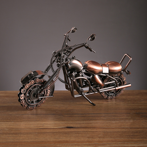 铁艺复古摩托车摆件模型金属机车电视柜酒柜装饰品男孩房间布置