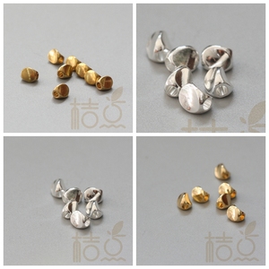 DIY饰品铜配件4*5mm 扭珠 隔珠 黄铜 小珠 金属珠(4015C)