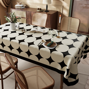 美式小羊皮桌布防水防油防烫免洗餐桌布垫长方形耐脏茶几桌布台布