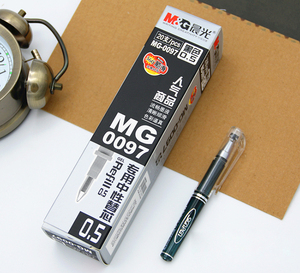 一盒包邮 晨光0097笔芯 迷你短款口袋笔中性笔替芯 水笔芯0.5黑色