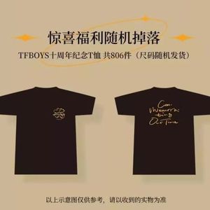 TFBOYS十周年纪念T恤奔赴短袖演唱会同款应援衣服王俊凯易烊千玺