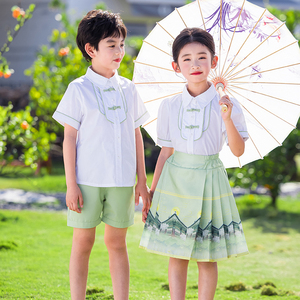 小学生班服民族风马面裙汉服幼儿园园服夏装毕业拍照儿童校服表演