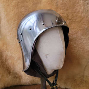 实时库存=15世纪板甲轻盔欧洲铠甲开面夏雷尔头盔 步兵钢盔可穿戴