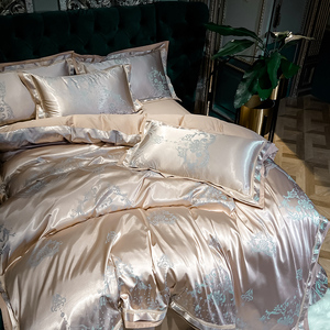品质新生活欧式全棉贡缎提花四件套高级感纯棉被套床单床上用品