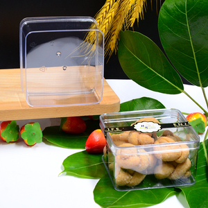 手工点心盒家用带盖正方形食品盒牛扎饼玛格丽特饼干包装盒透明