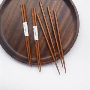 高档日式木质筷子尖头防滑无漆无蜡家用实木高端精致寿司筷10双装