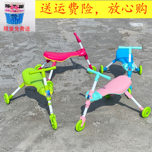 正品 欧镭欧儿童螳螂车三轮滑行脚蹬小大号孩学步平衡车可折叠