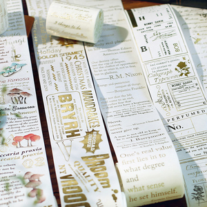 信的恋人和纸胶带 复古典藏册系列 文艺烫金英文字素手帐素材拼贴