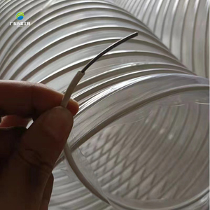 PVC钢丝波纹软管 白色透明通风管除尘排尘管木工机械工业吸尘风管