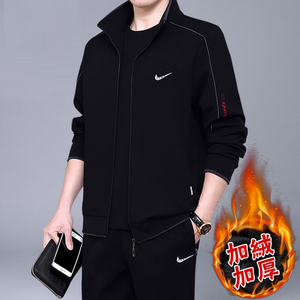 nike官方旗舰男装秋冬季运动套装男士加绒加厚卫衣名牌运动服新款