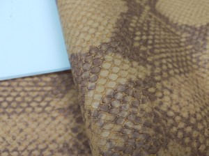 蟒蛇纹MS1899棕色1.1mm柔9元一尺 头层牛皮手工真皮料