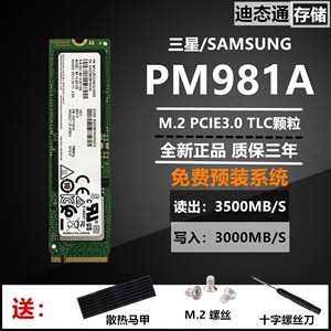 Samsung/三星 PM981a 256G 512G 1T 2T M.2 NVME 全新固态硬盘9A1