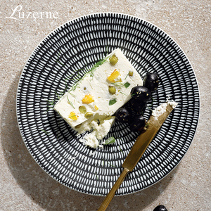 Luzerne陆升陶瓷旋风日式餐具单个吃饭的好看的碗1只和风精致盘子