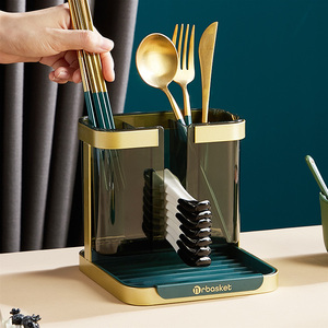 铁艺筷子筒筷子收纳盒置物架可沥水筷子笼家用厨房叉勺筷子桶餐具